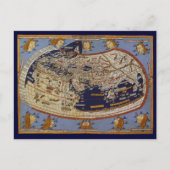 Antique Ptolemaic World Map, Johannes von Arnsheim Postkarte (Vorderseite)