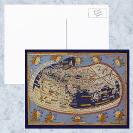 Antique Ptolemaic World Map, Johannes von Arnsheim Postkarte