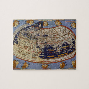 Antique Ptolemaic World Map, Johannes von Arnsheim Puzzle