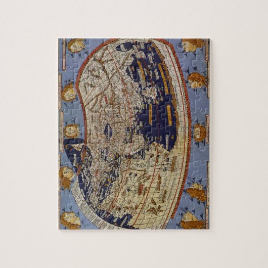 Antique Ptolemaic World Map, Johannes von Arnsheim Puzzle (Vertikal)