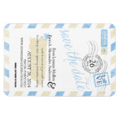 Antique Puerto Rico Airmail Save the Date Magnet (Horizontal)