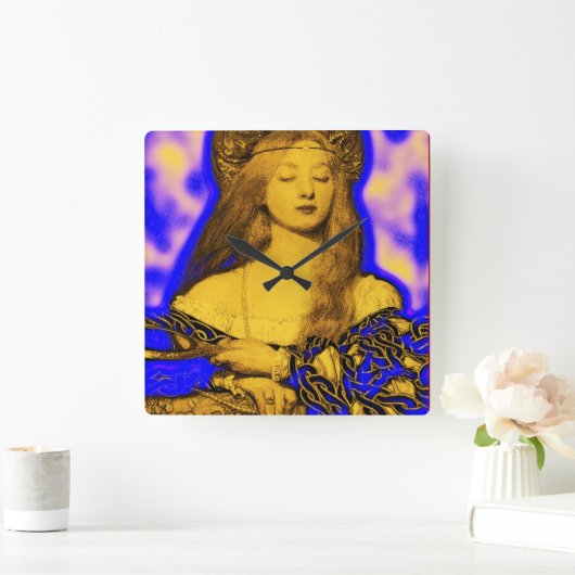 ANTIQUE QUASH HARVEST QUADRATISCHE WANDUHR (Zuhause)