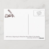 Antique Quill Point Pen schreibt einen Dankeschön- Postkarte (Rückseite)