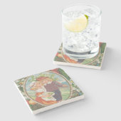 Antique Quirky Valentine, Victorian Era, 1874 Steinuntersetzer (Seitenansicht)