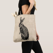 Antique Rabbit Illustration Bunny Art und Weise mi Tasche (Von Nahem)