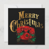 Antique Red Christmas Telefon Feiertagskarte (Vorderseite)