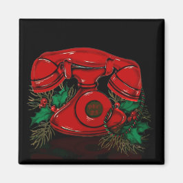 Antique Red Christmas Telefon Magnet
