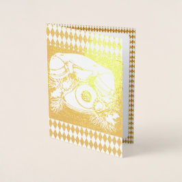 Antique Red Christmas Telefone Geschenk Folienkarte