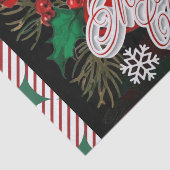 Antique Red Christmas Telefone Geschenk Seidenpapier (Detail)