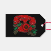 Antique Red Christmas Telefone Koordination Geschenkanhänger (Vorderseite (Horizontal))