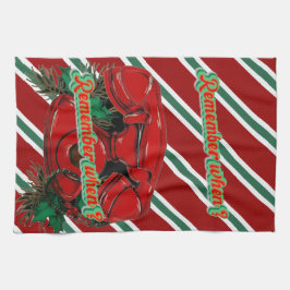 Antique Red Christmas Telefone Koordination Geschirrtuch