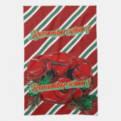 Antique Red Christmas Telefone Koordination Geschirrtuch (Vertikal)