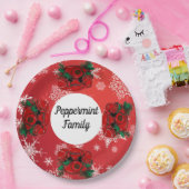 Antique Red Christmas Telefone Koordination Pappteller (Party)