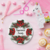 Antique Red Christmas Telefone Koordination Pappteller (Party)