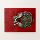 Antique Red Door Knocker | Malta Architecture Puzzle (Horizontal)