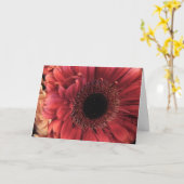 Antique Red - Geburtstag Karte (Gelbe Blume)