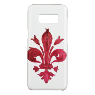 ANTIQUE RED LILIE IN WHITE Heraldic Floral Case-Mate Samsung Galaxy S8 Hülle