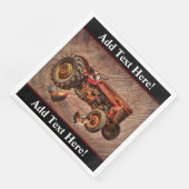Antique Red Tractor Paper Dinner Napkins Serviette (Ecke)