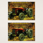 Antique Red Tractor Rustic Barn (Vorne & Hinten)