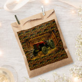 Antique Red Tractor Rustic Barn Geschenktütchen (Ausgeschnitten)