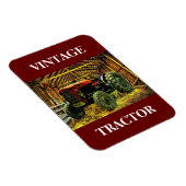 Antique Red Tractor Rustic Barn Magnet (Rechte Seite)