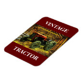Antique Red Tractor Rustic Barn Magnet (Linke Seite)
