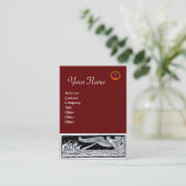 ANTIQUE REISE, RUBY MONOGRAM, rot Visitenkarte (Stehend Vorderseite)