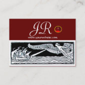 ANTIQUE REISE, RUBY MONOGRAM, rot Visitenkarte (Rückseite)