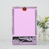 ANTIQUE REISE RUBY, rosa Briefpapier (Stehend Vorderseite)