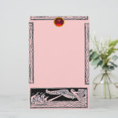 ANTIQUE REISE RUBY, rosa Briefpapier (Stehend Vorderseite)
