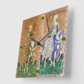 ANTIQUE RENAISSANCE TAROT/LADY VON MÜNZEN UND SCHW QUADRATISCHE WANDUHR (Winkel)