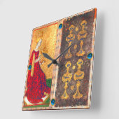 ANTIQUE RENAISSANCE TAROT/ VIER UND KÜHLKÄSE QUADRATISCHE WANDUHR (Winkel)
