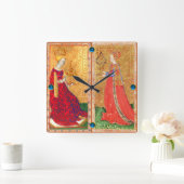 ANTIQUE RENAISSANCE-TAROTEN/ KARTE UND KÜHLKÄSE QUADRATISCHE WANDUHR (Zuhause)