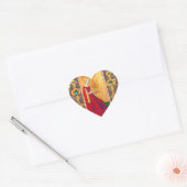 ANTIQUE RENAISSANCE-TAROTEN / KUPPENQUEEN Herz-Aufkleber (Umschlag)