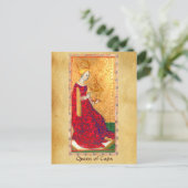 ANTIQUE RENAISSANCE-TAROTEN / KUPPENQUEEN POSTKARTE (Stehend Vorderseite)