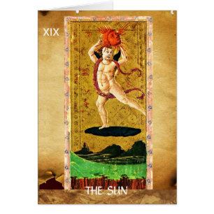ANTIQUE RENAISSANCE TAROTKARTEN 19 / DIE SONNE
