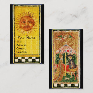 ANTIQUE RENAISSANCE TAROTKARTEN /DIE SONNE UND DIE VISITENKARTE