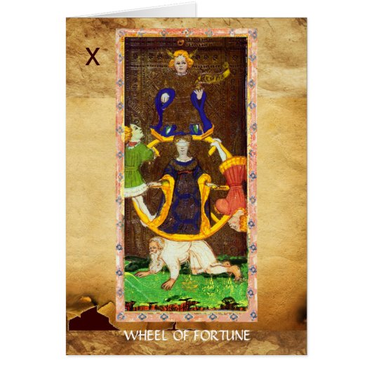 ANTIQUE RENAISSANCE TAROTS 10/RÄDER FORTUNE (Vorne)