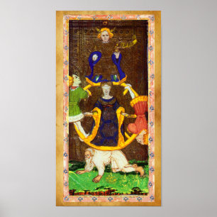 ANTIQUE RENAISSANCE TAROTS 10/RÄDER VON FORTUNE POSTER