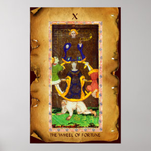 ANTIQUE RENAISSANCE TAROTS 10/RÄDER VON FORTUNE POSTER