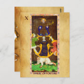 ANTIQUE RENAISSANCE TAROTS 10/RÄDER VON FORTUNE POSTKARTE (Vorne/Hinten)