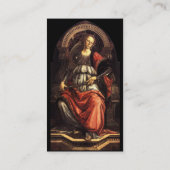 ANTIQUE RENAISSANCE TAROTS 11 FORTITUDE Black Visitenkarte (Rückseite)