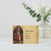 ANTIQUE RENAISSANCE TAROTS 11 FORTITUDE PARCHMENT VISITENKARTE (Stehend Vorderseite)