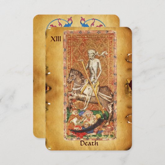 ANTIQUE RENAISSANCE TAROTS 13 / TOD ANKÜNDIGUNG (Vorne/Hinten)