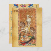 ANTIQUE RENAISSANCE TAROTS 13 / TOD POSTKARTE (Vorne/Hinten)
