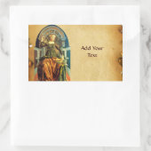 ANTIQUE RENAISSANCE TAROTS 14 TEMPERANCE-Perchment Rechteckiger Aufkleber (Tasche)