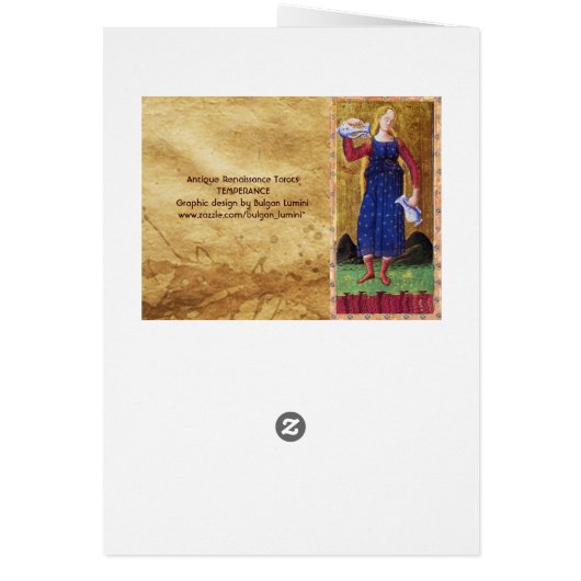 ANTIQUE RENAISSANCE TAROTS 14/TEMPERANZ (Hinten)