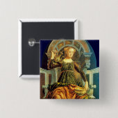 ANTIQUE RENAISSANCE TAROTS 14/TEMPERANZ BUTTON (Vorne & Hinten)