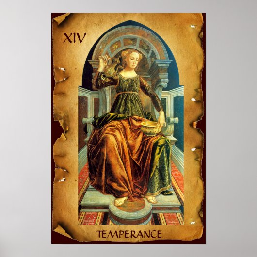 ANTIQUE RENAISSANCE TAROTS 14/TEMPERANZ POSTER (Vorne)