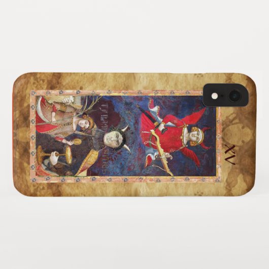 ANTIQUE RENAISSANCE TAROTS 15 / DIE DEVIL Case-Mate iPhone HÜLLE (Rückseite (Horizontal))